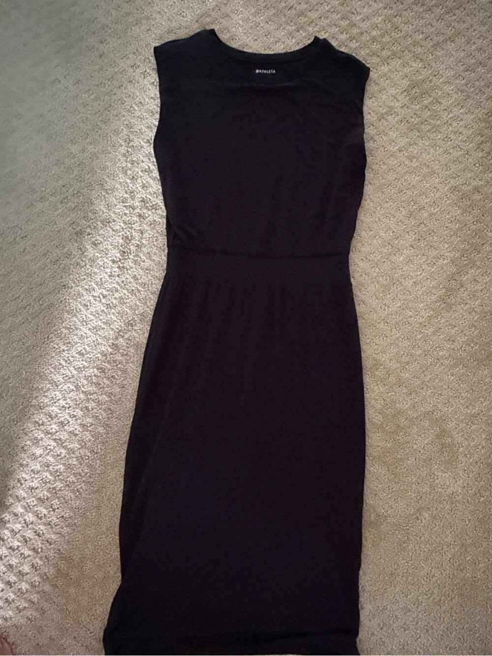 Athleta Black Sleeveless Midi Dress